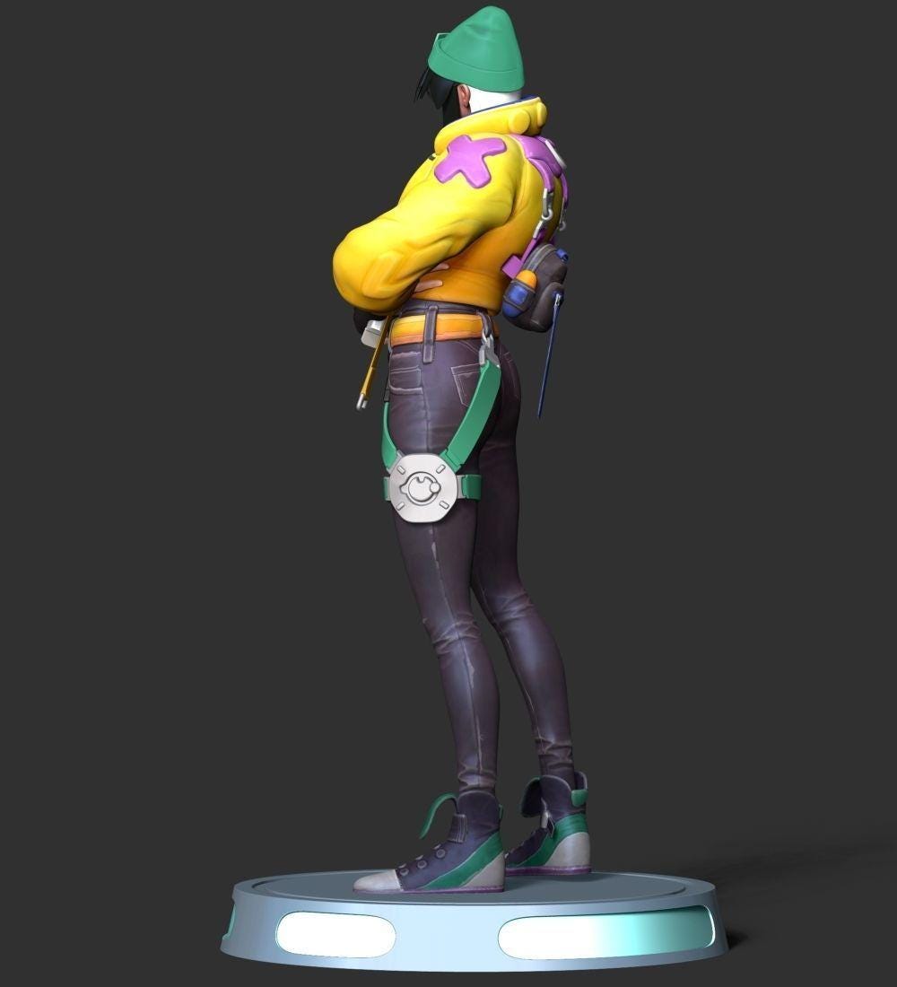 Valorant Killjoy Figurine with Platform -  3D Printed Collectible for Your Gaming Heaven