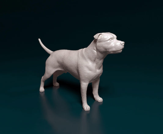 3D Printed  Staffordshire Bull terrier 2 Dog  Figurine -