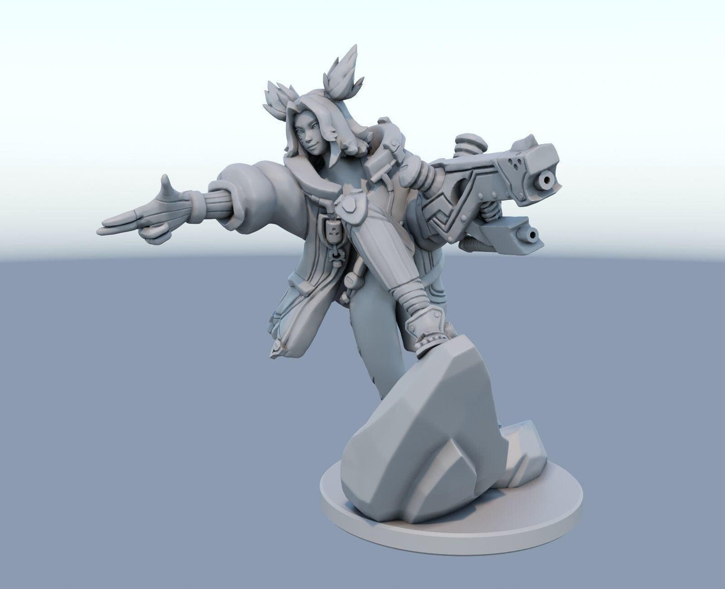 League of Legends  Zeri Figurine -  3D Printed Collectible for Your Gaming Heaven