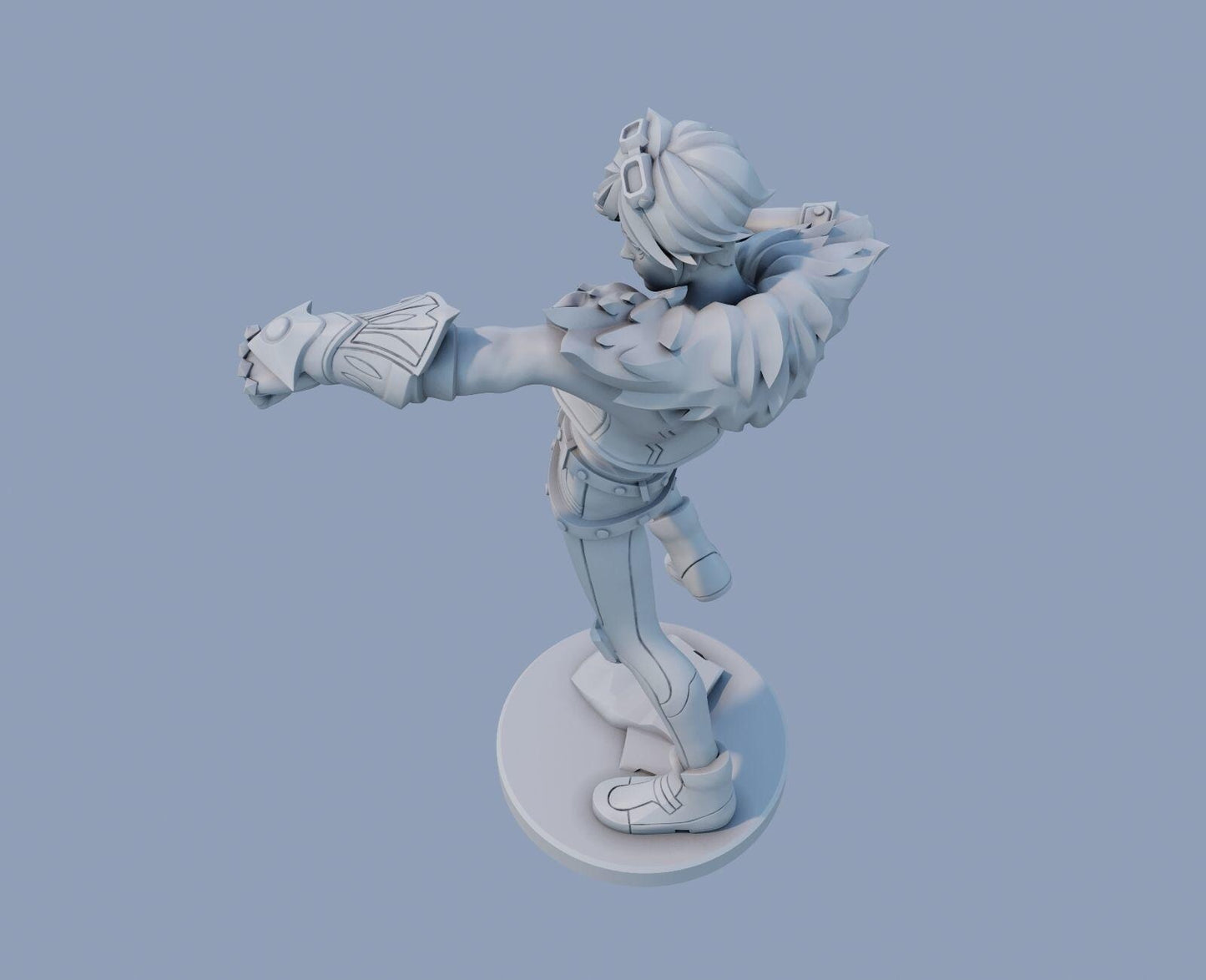 League of Legends Ekko Figure | 3D Printed Time Breaker Model | Gaming Desk Decor | Gamer Gift | Collectible Statue | Unpainted