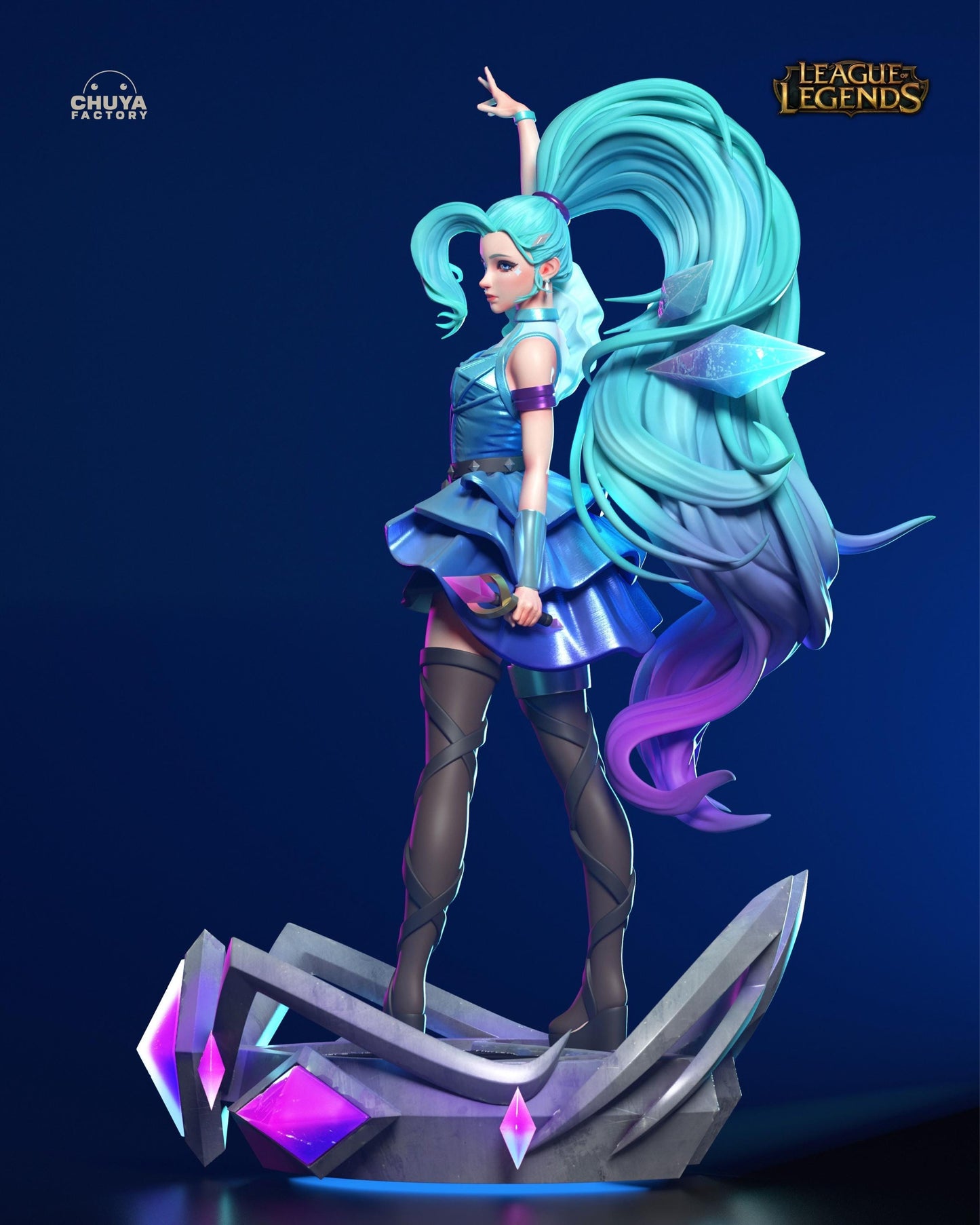 Seraphine 3D Print Fan Art | League of Legends Inspired Statue | K/DA Star Guardian Figurine | Gamer Collectible | Free Shipping
