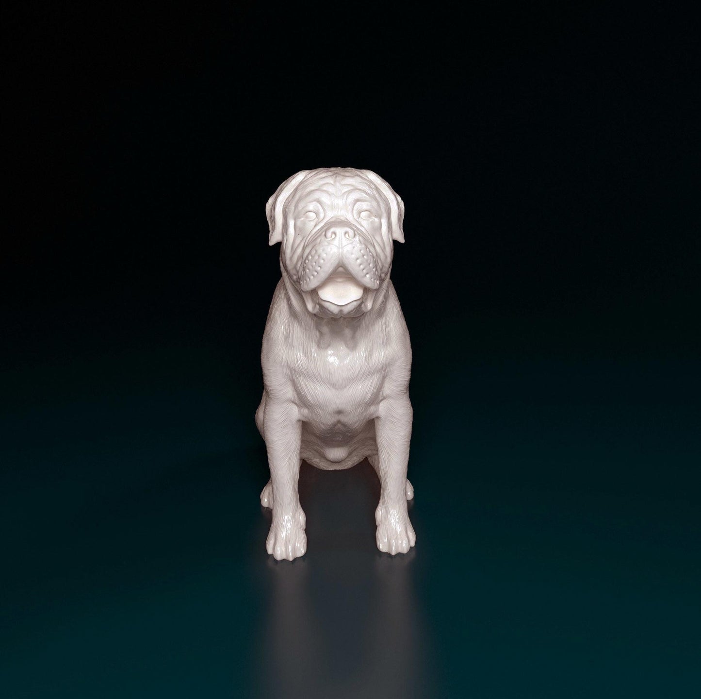 3D Printed Bullmastiff  Dog  Figurine -