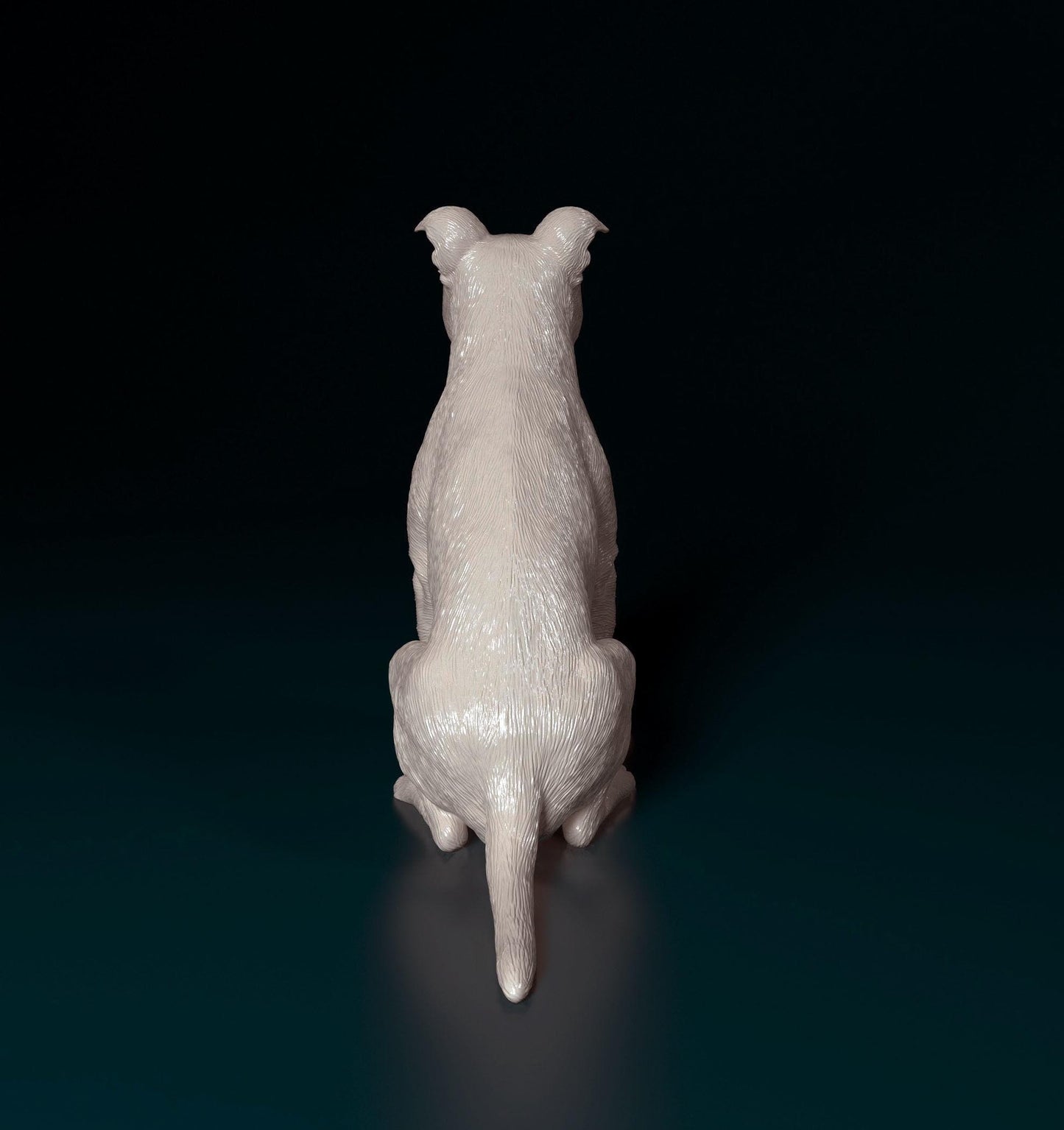 Staffordshire bull terrier sitting Dog Figurine - 3D Printed
