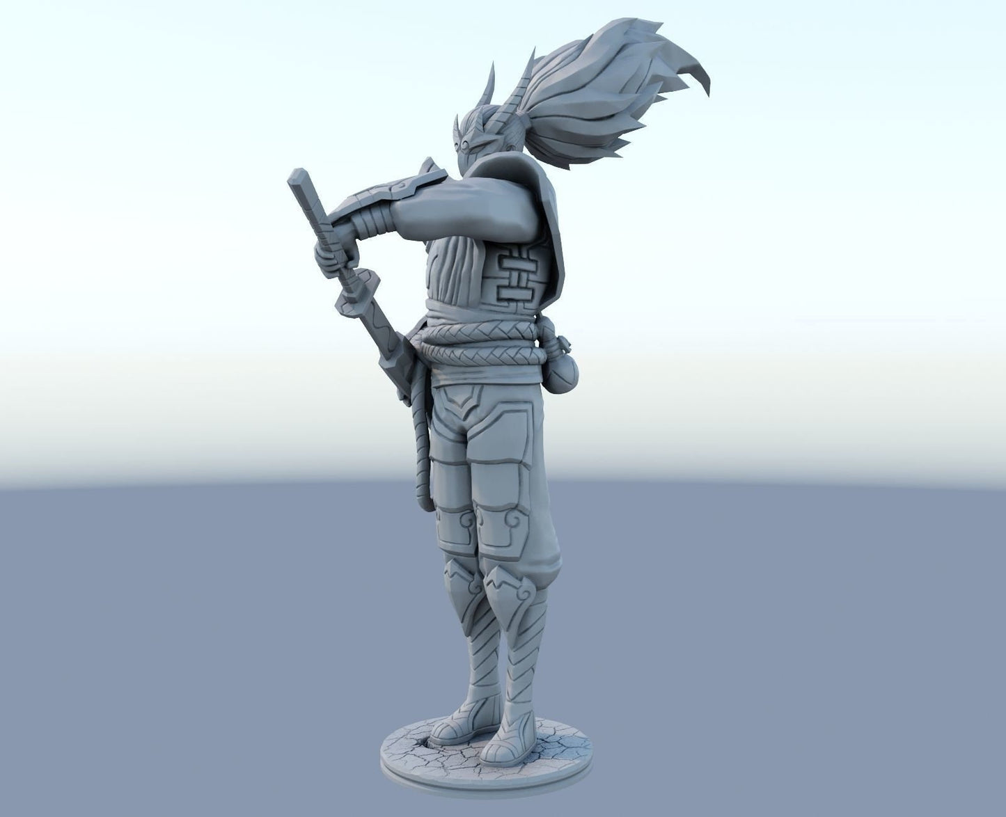 League of Legends Yasuo Blood Moon Figurine -  3D Printed Collectible for Your Gaming Heaven