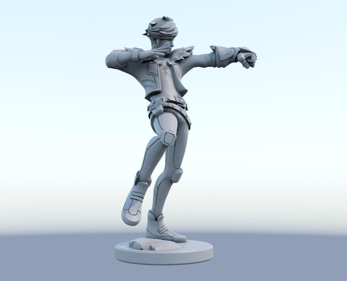 League of Legends Ekko Figure | 3D Printed Time Breaker Model | Gaming Desk Decor | Gamer Gift | Collectible Statue | Unpainted