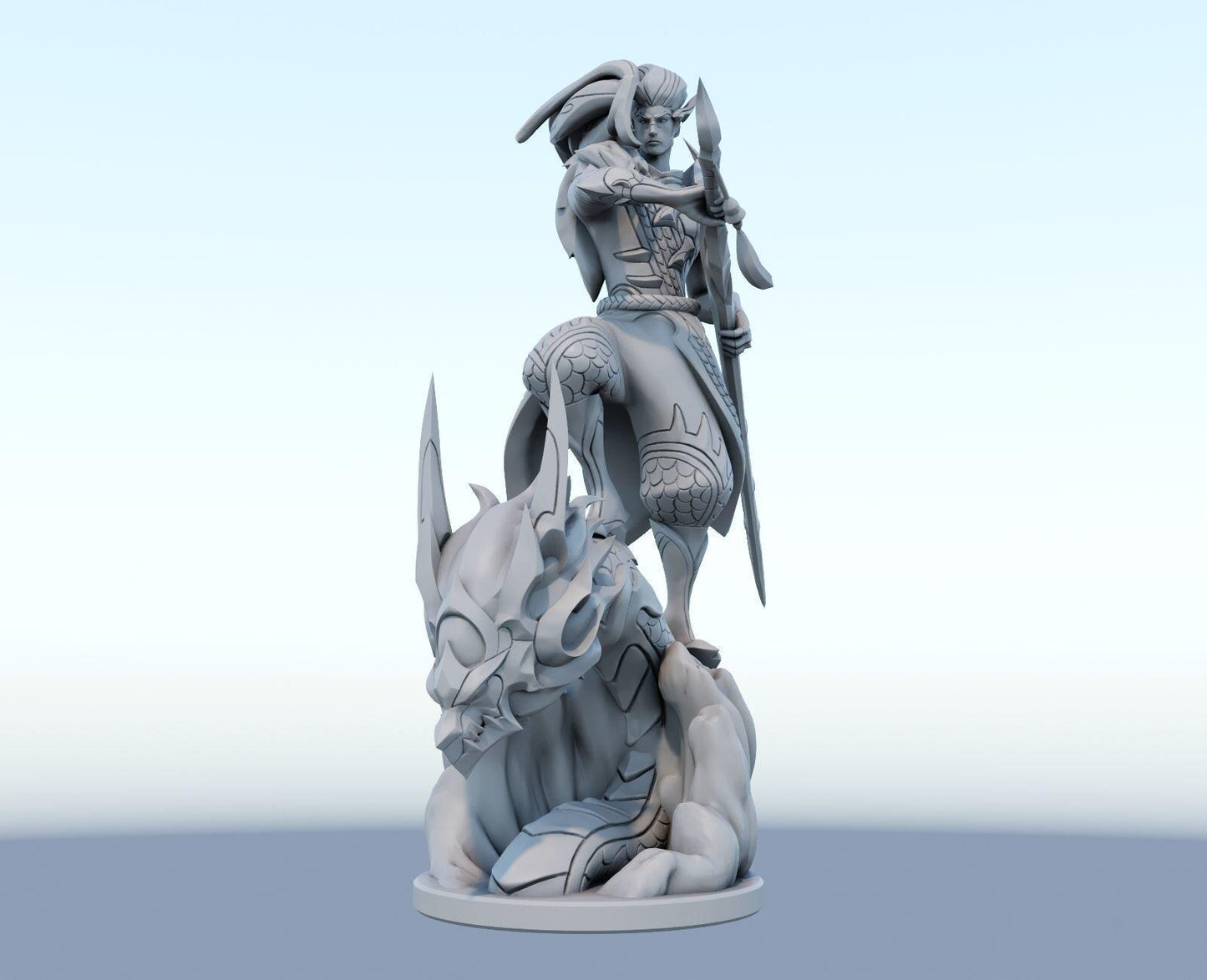 League of Legends Yasuo Figure | 3D Printed Truth Dragon Model | Gaming Desk Decor | Gamer Gift | Collectible Statue | Unpainted