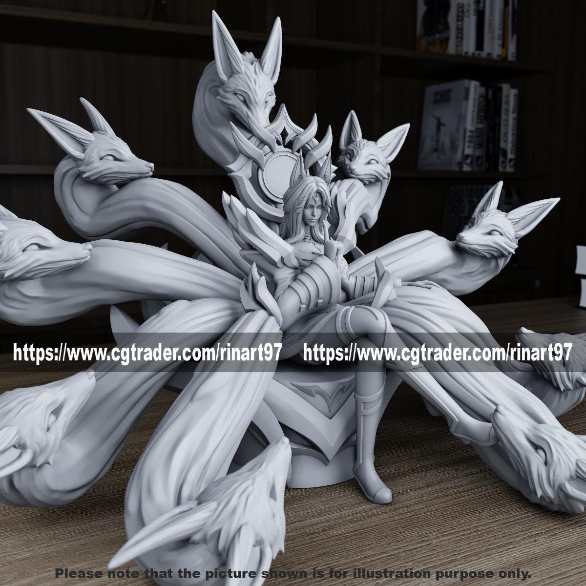 League of Legends  Ahri Figurine -  3D Printed Collectible for Your Gaming Heaven