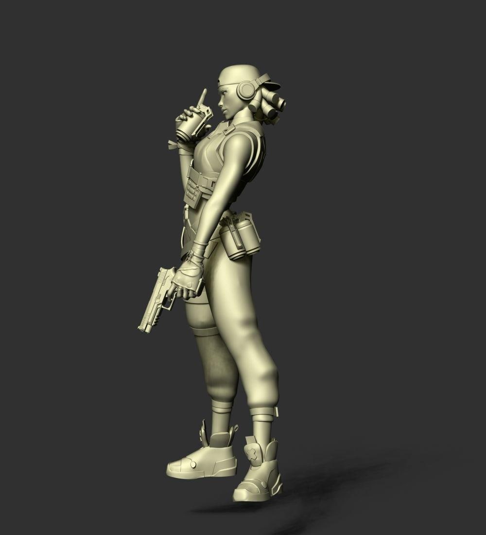 Valorant Raze Figurine with Platform -  3D Printed Collectible for Your Gaming Heaven