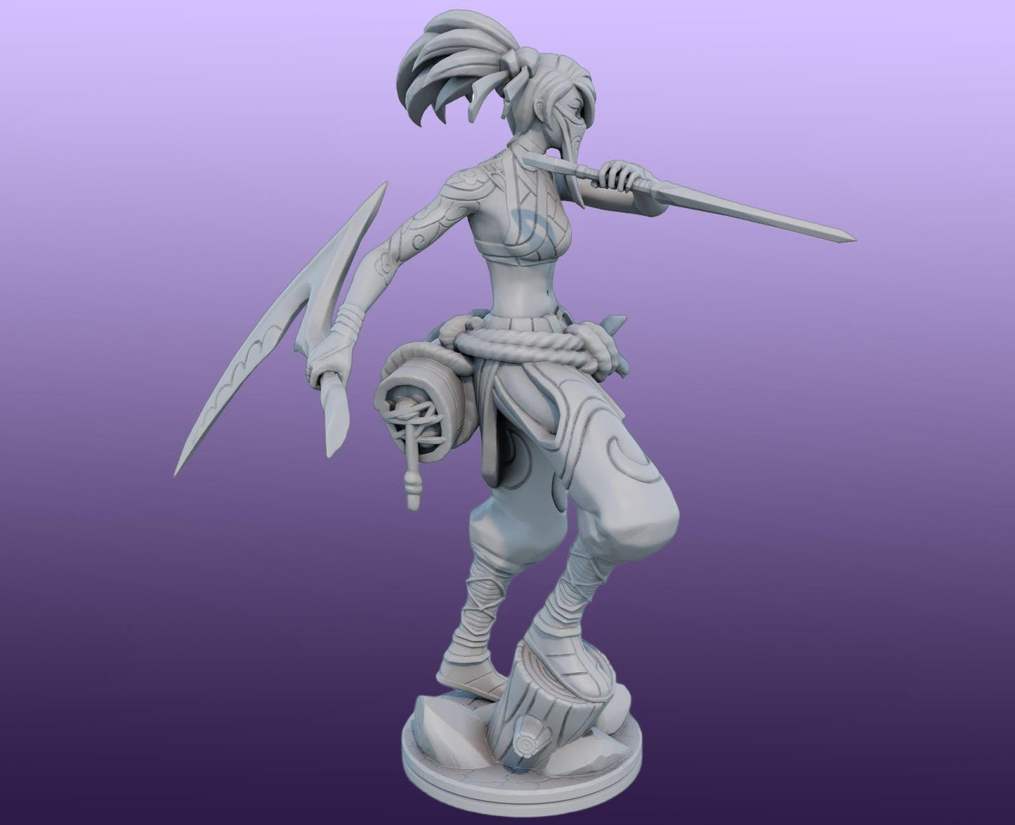 League of Legends Akali Figurine -  3D Printed Collectible for Your Gaming Heaven - Lol