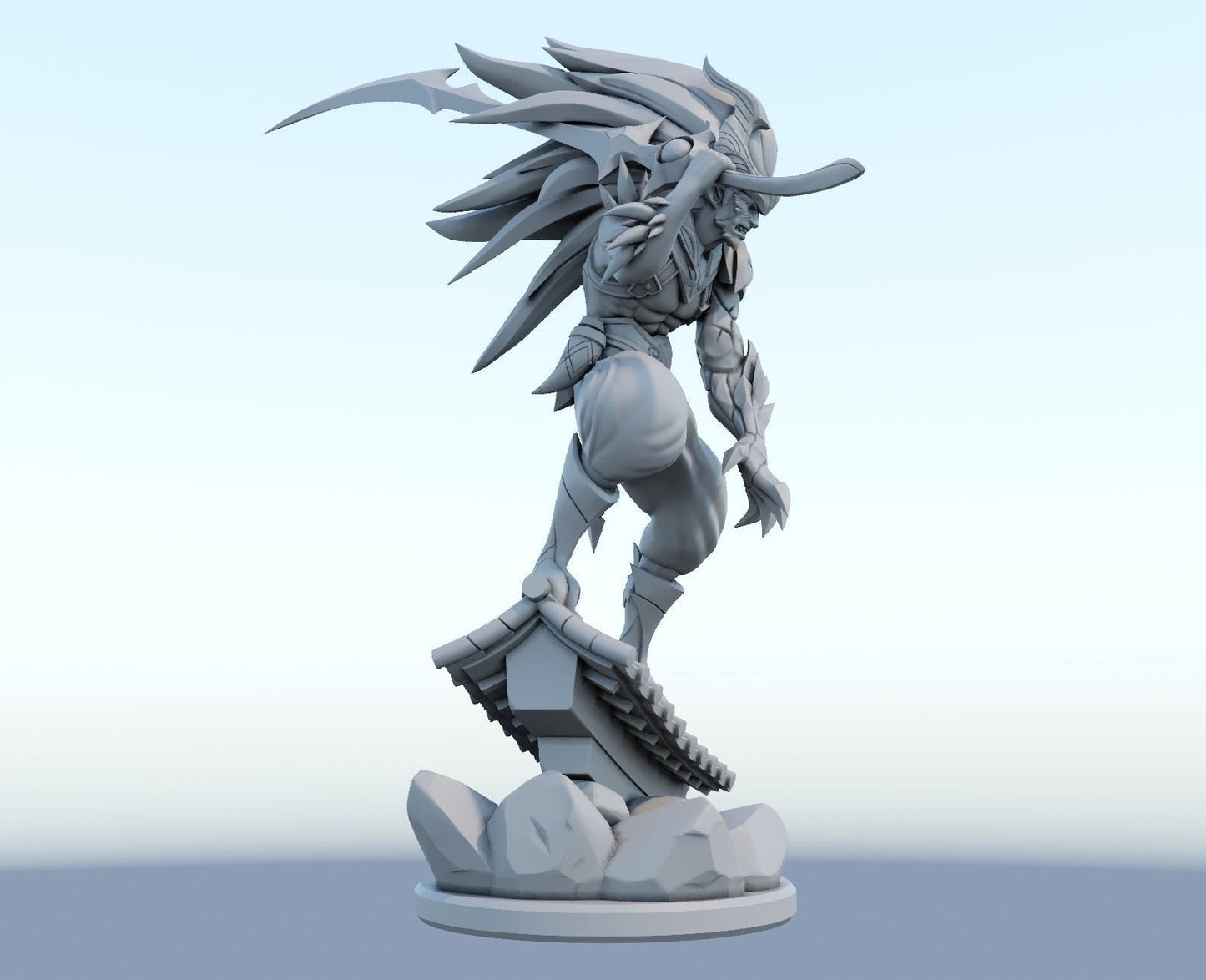 League of Legends  Yasuo Nightbringer Figurine -  3D Printed Collectible for Your Gaming Heaven