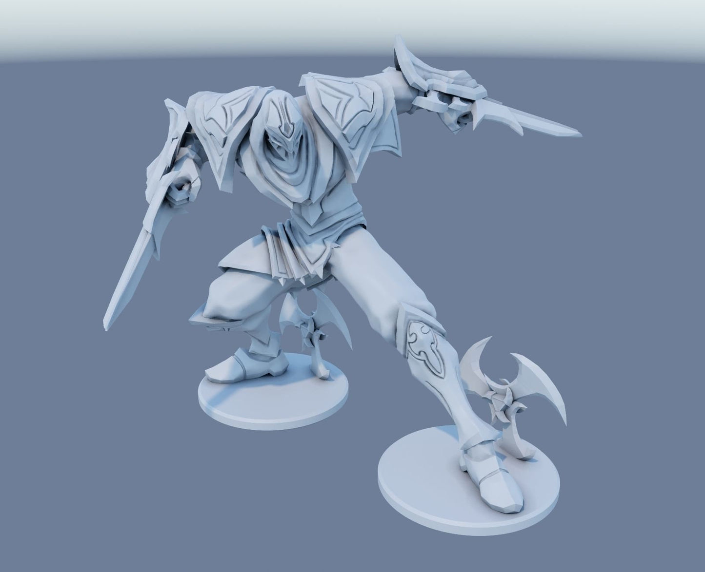 League of Legends  Zed Figurine -  3D Printed Collectible for Your Gaming Heaven