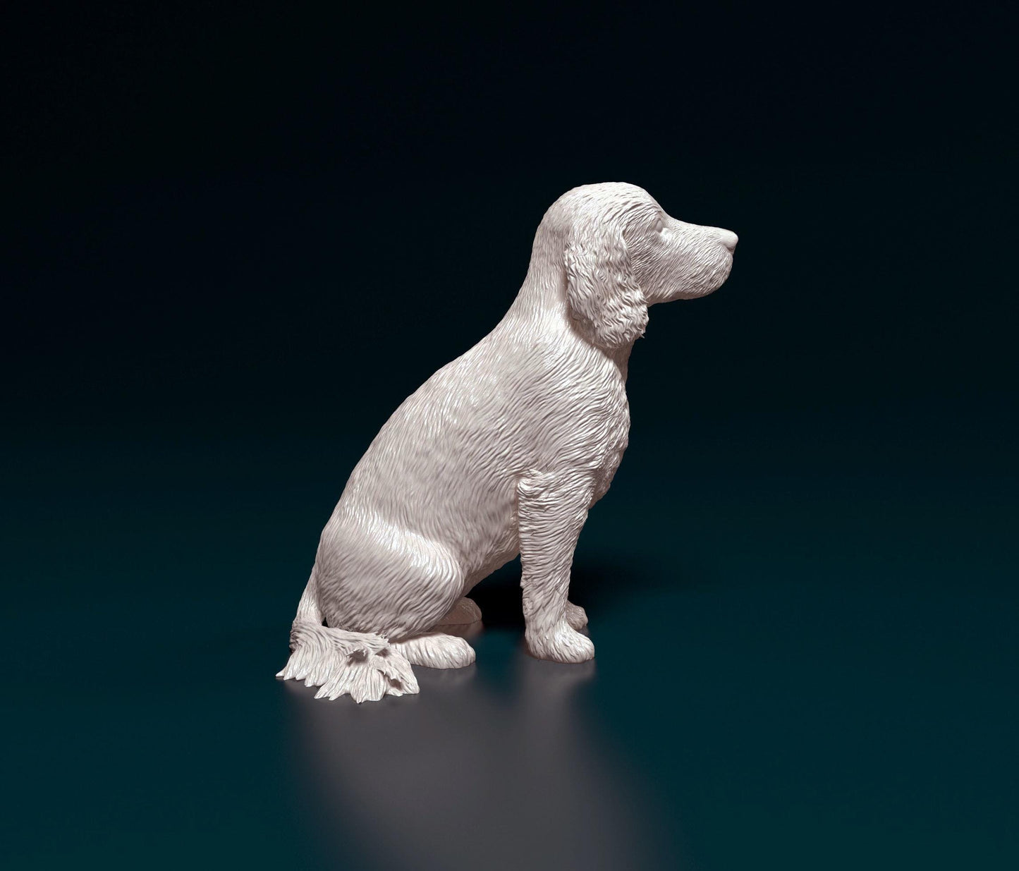3D Printed English Cocker Spaniel  Figurine -