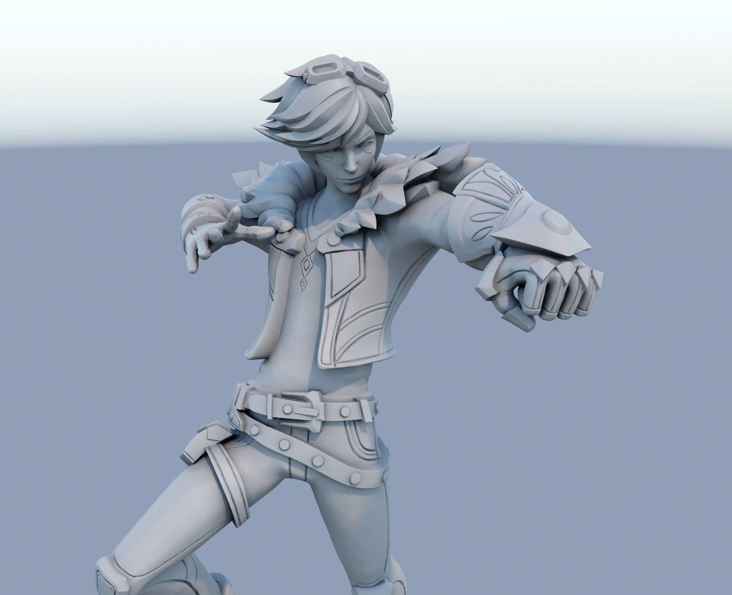 League of Legends Ekko Figure | 3D Printed Time Breaker Model | Gaming Desk Decor | Gamer Gift | Collectible Statue | Unpainted