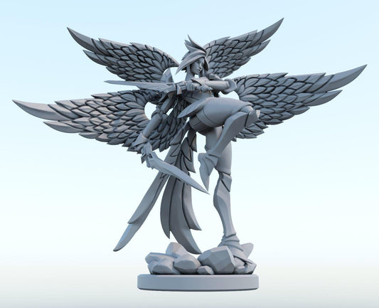 League of Legends  Kayle Figurine -  3D Printed Collectible for Your Gaming Heaven