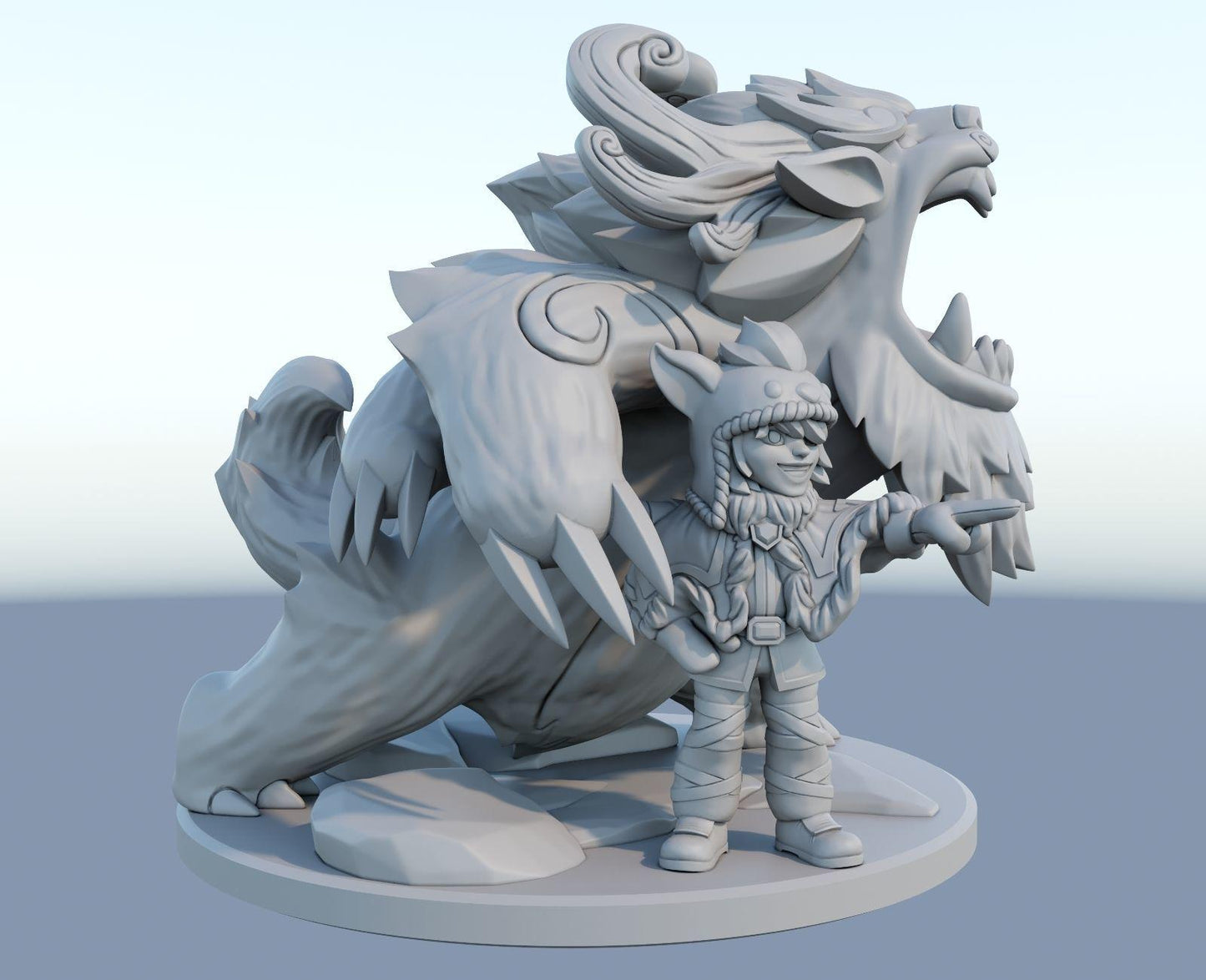 League of Legends Nunu and Willump Figure | 3D Printed Boy and Yeti Model | Gaming Desk Decor | Gamer Gift | Collectible Statue |
