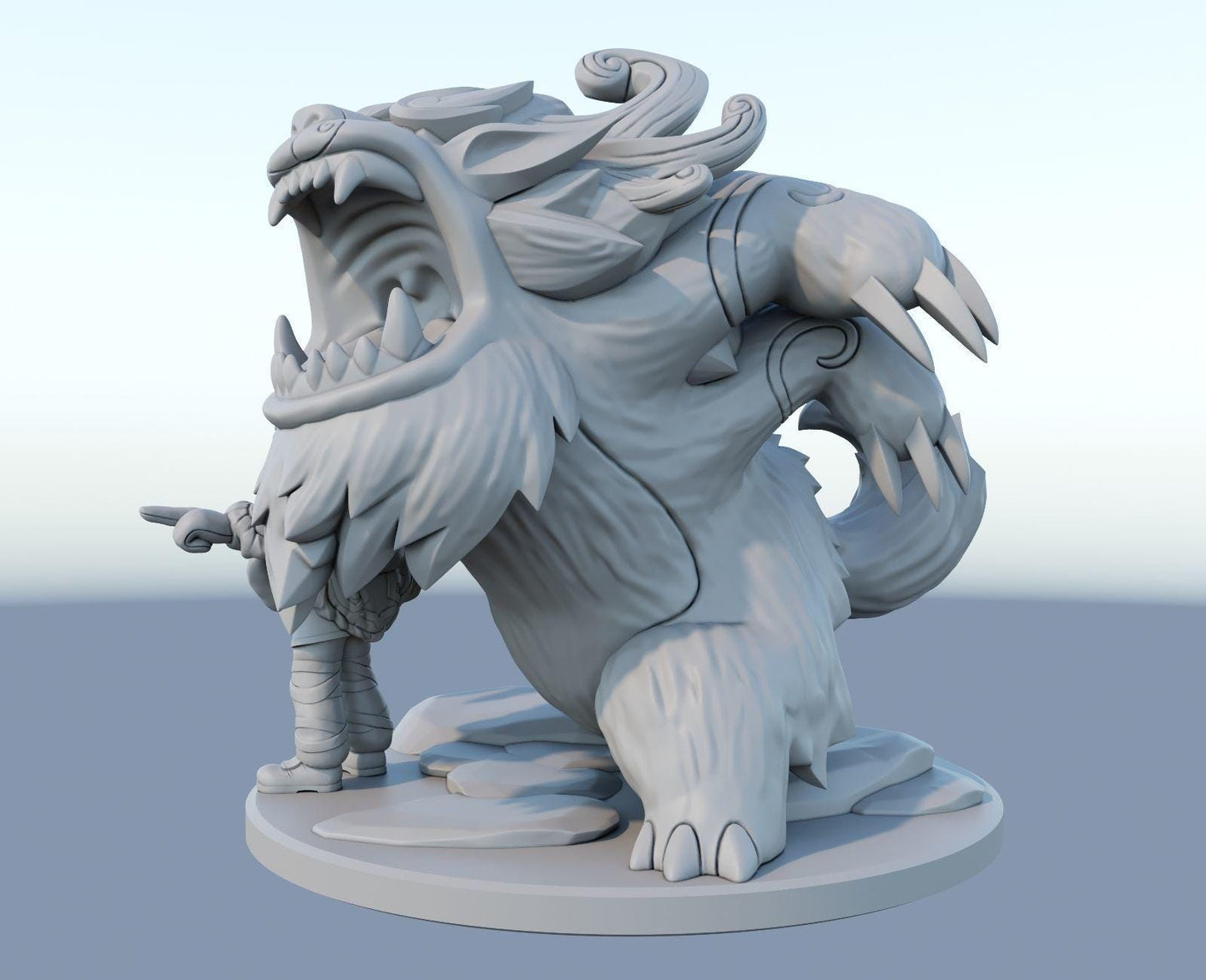 League of Legends Nunu and Willump Figure | 3D Printed Boy and Yeti Model | Gaming Desk Decor | Gamer Gift | Collectible Statue |