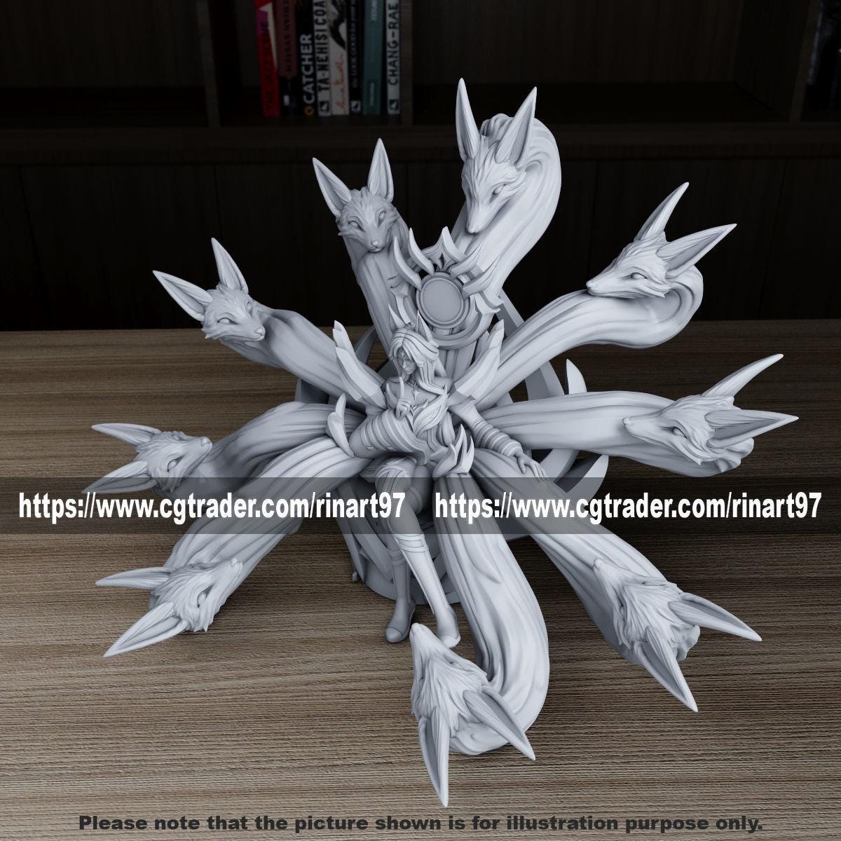League of Legends  Ahri Figurine -  3D Printed Collectible for Your Gaming Heaven