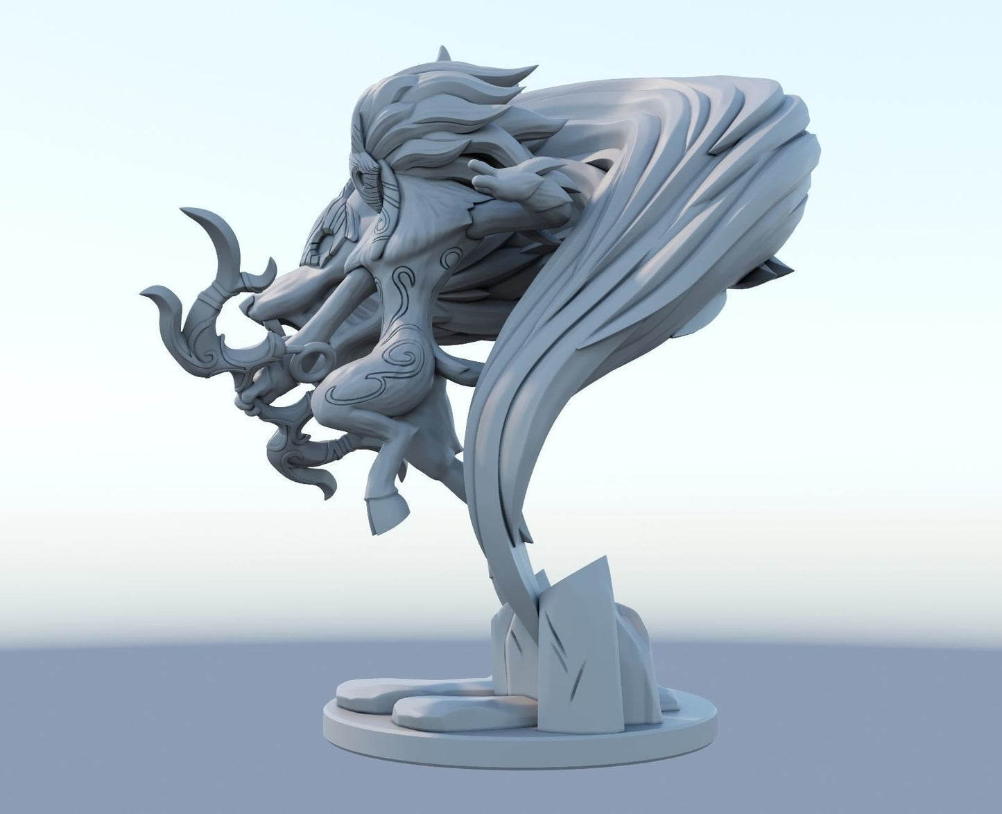 League of Legends  Kindred Figurine -  3D Printed Collectible for Your Gaming Heaven