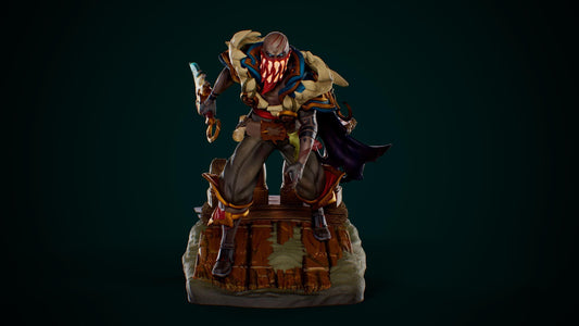 League of Legends - Pyke 3D Printed Figurine –  Unpainted Fan Art Statue – 15cm to 25cm – Gamer Display Model – Free Shipping + Gift