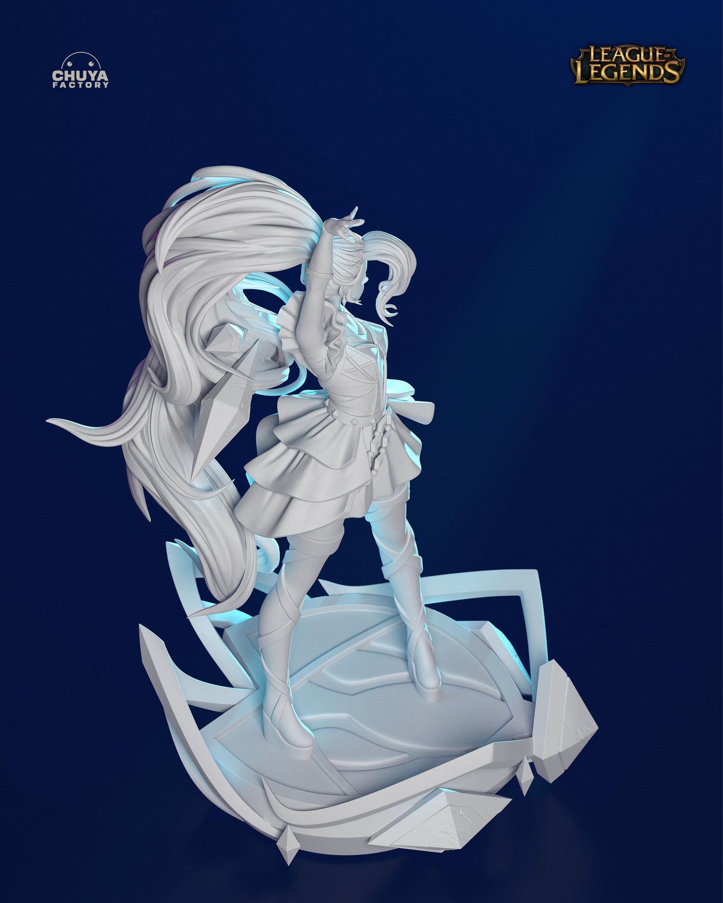 Seraphine 3D Print Fan Art | League of Legends Inspired Statue | K/DA Star Guardian Figurine | Gamer Collectible | Free Shipping