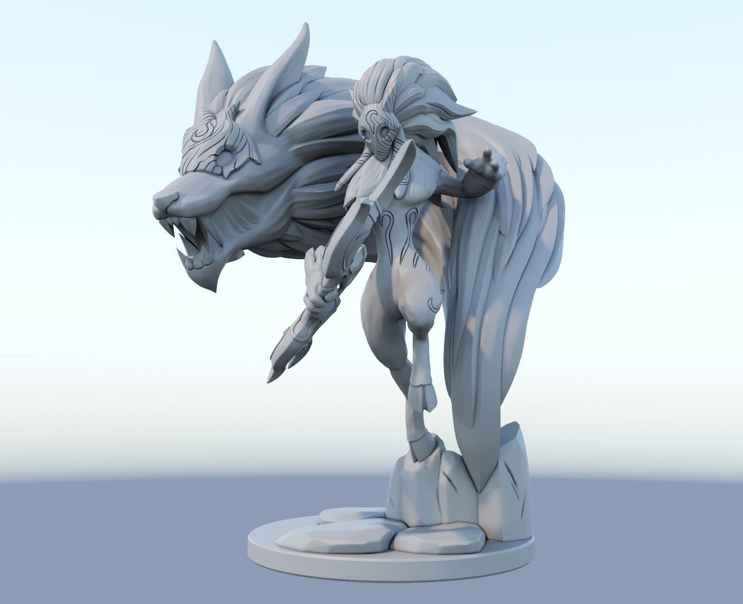 League of Legends  Kindred Figurine -  3D Printed Collectible for Your Gaming Heaven