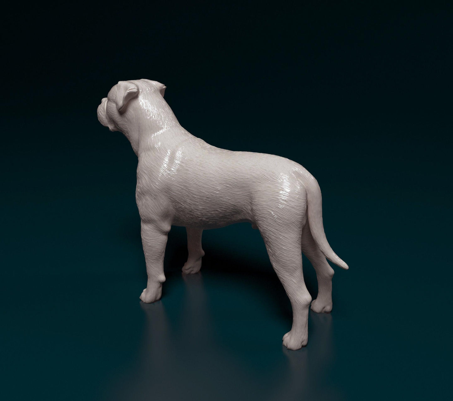 3D Printed American Bulldog  Figurine -