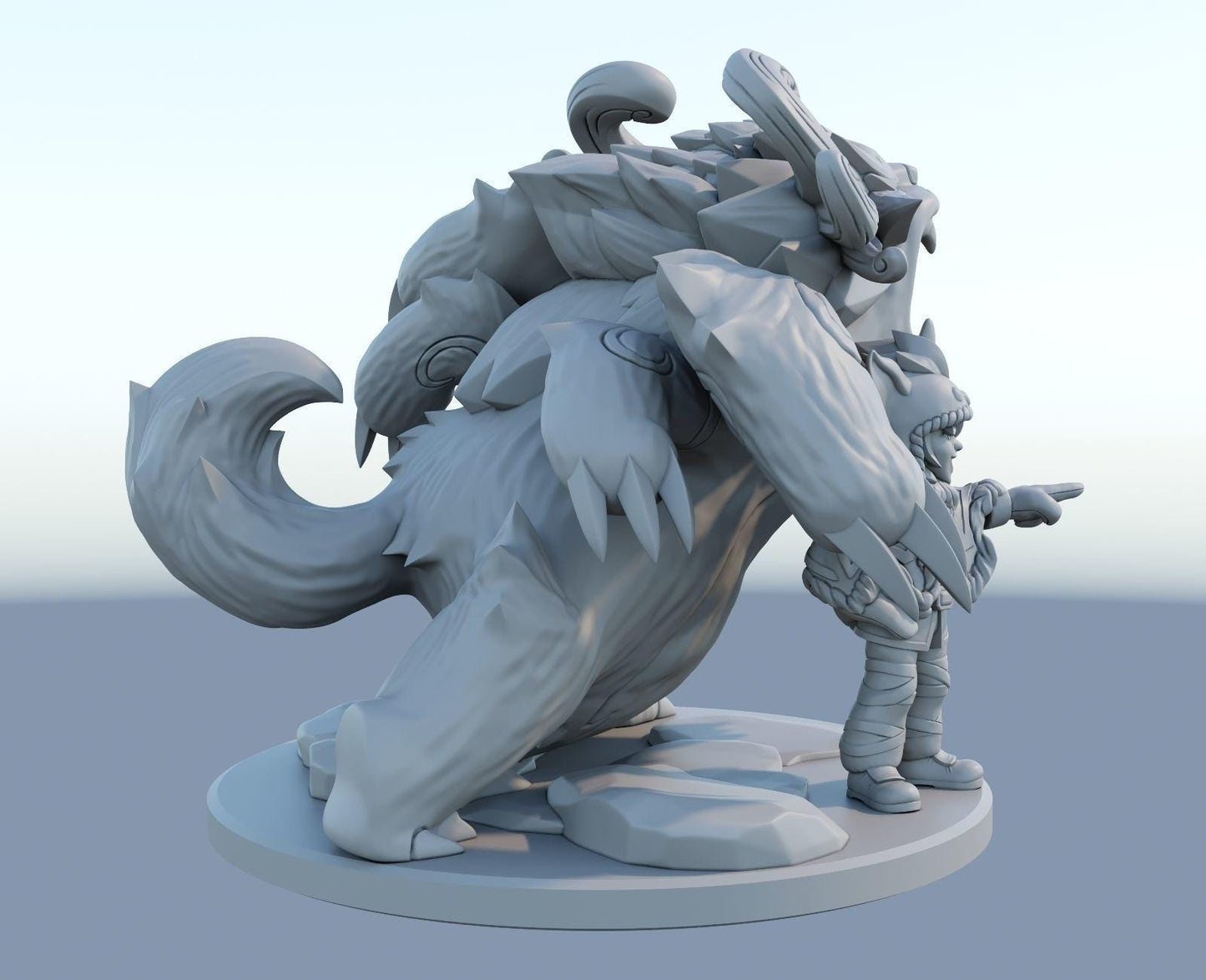 League of Legends Nunu and Willump Figure | 3D Printed Boy and Yeti Model | Gaming Desk Decor | Gamer Gift | Collectible Statue |