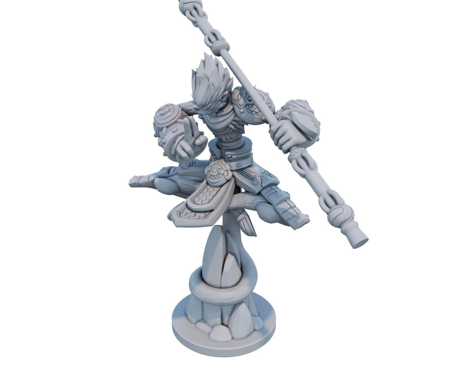 League of Legends  Wukong  Figurine -  3D Printed Collectible for Your Gaming Heaven