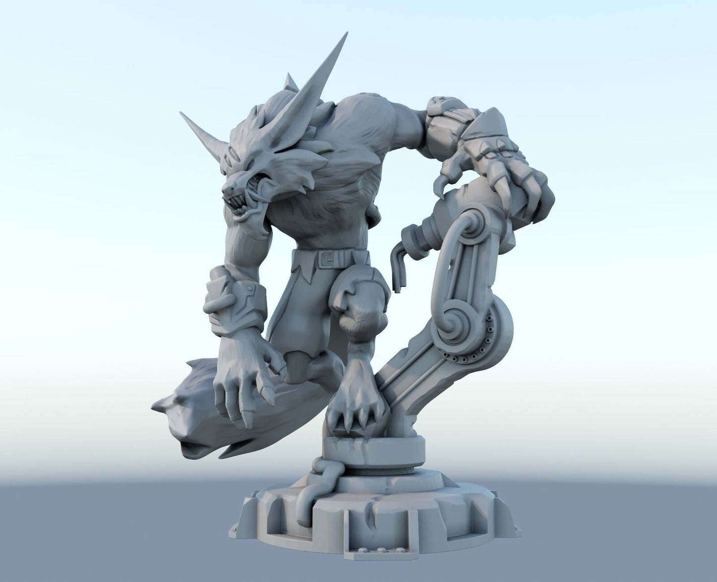 League of Legends Warwick Figurine -  3D Printed Collectible for Your Gaming Heaven