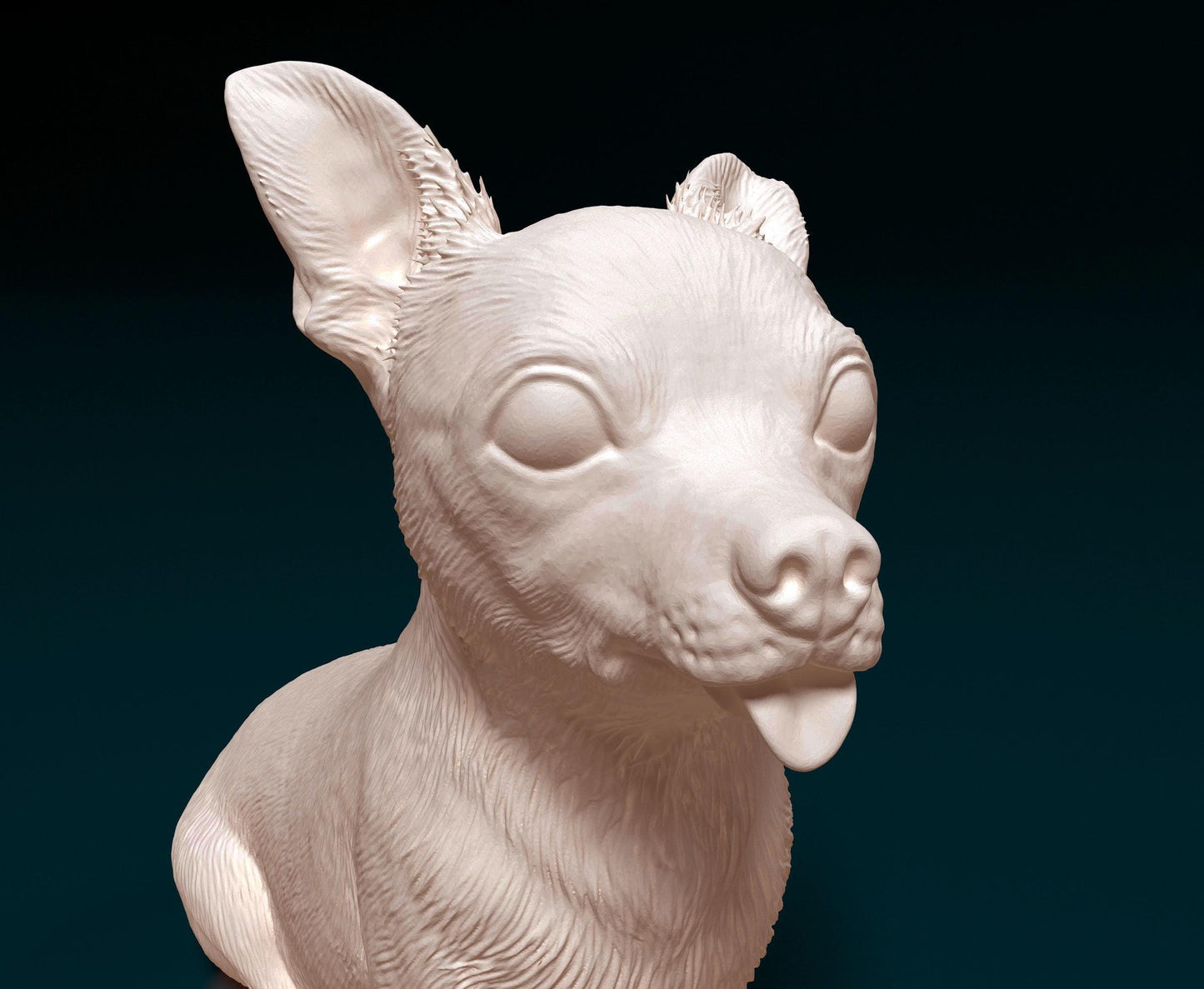 3D Printed  Chihuahua 07 Dog  Figurine -