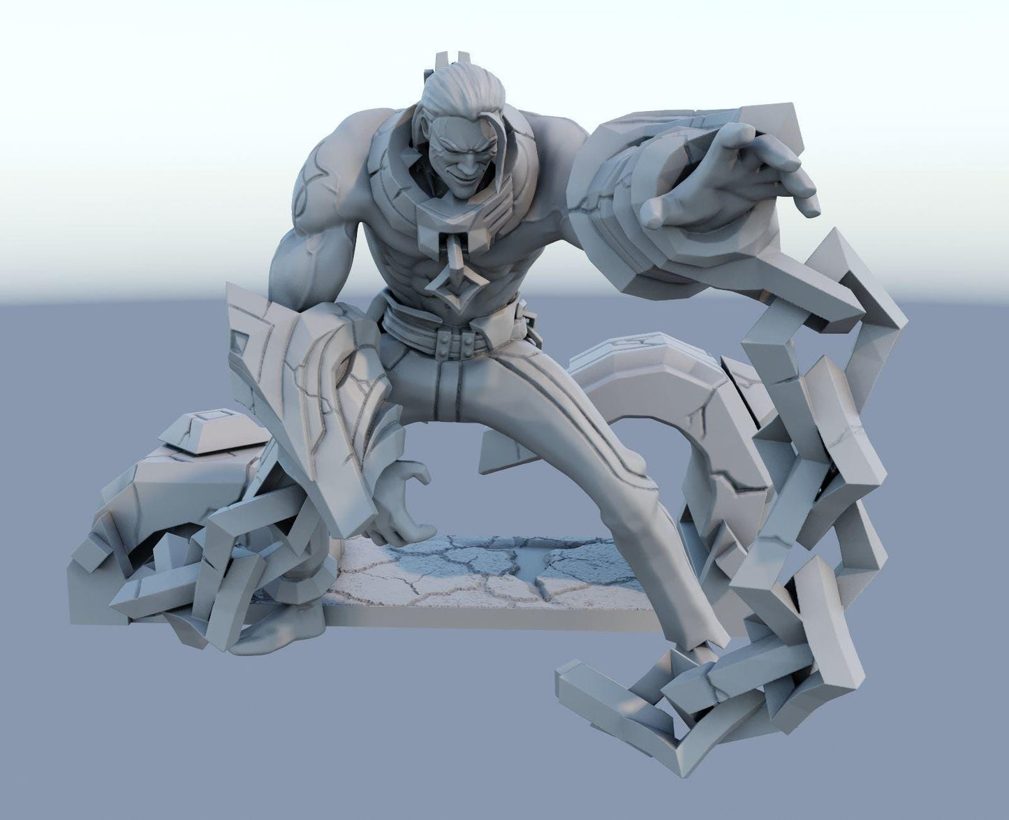 League of Legends Sylas Figure | 3D Printed Chain Mage Model | Gaming Desk Decor | Gamer Gift | Collectible Statue | Unpainted for DIY Paint