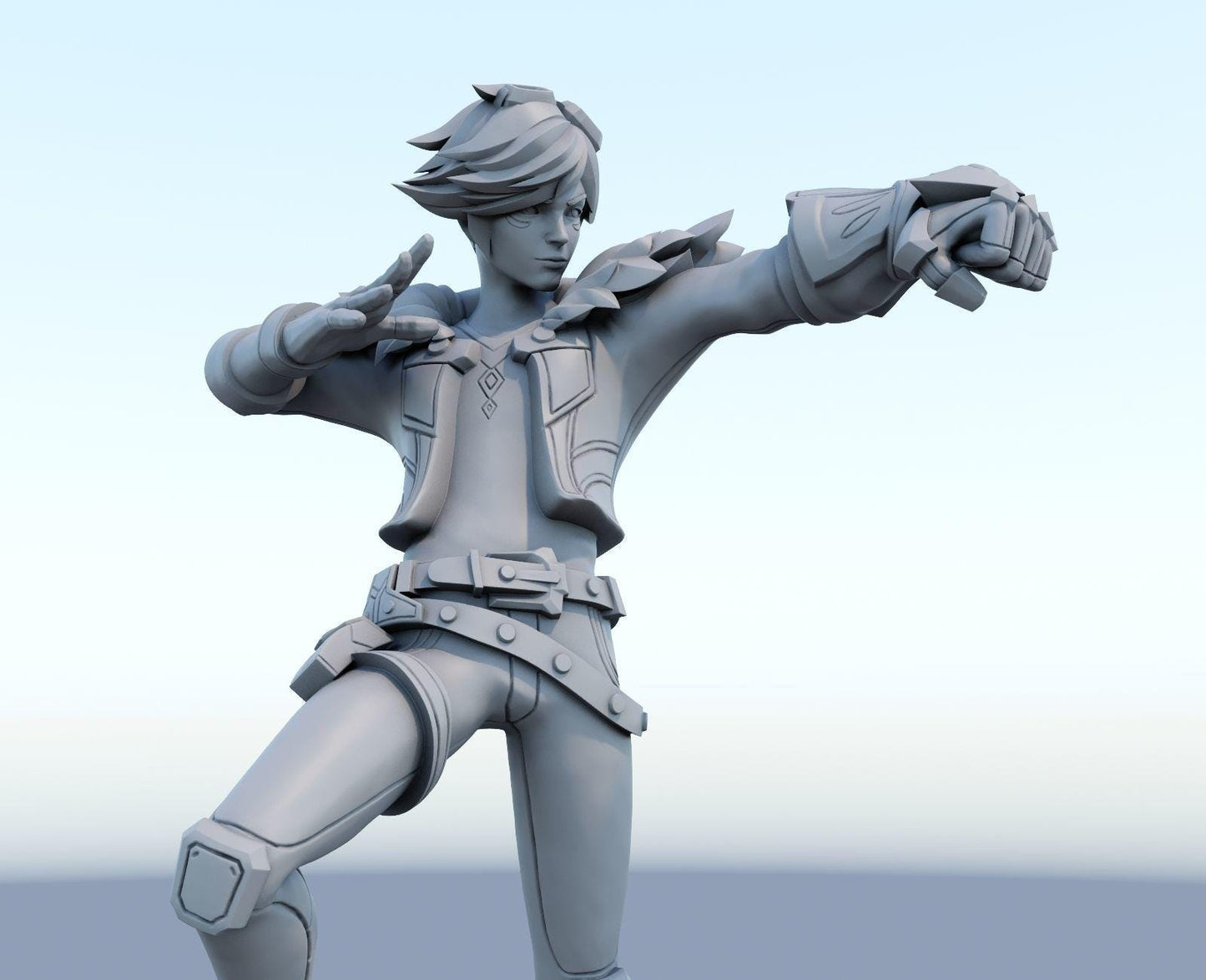 League of Legends Ekko Figure | 3D Printed Time Breaker Model | Gaming Desk Decor | Gamer Gift | Collectible Statue | Unpainted