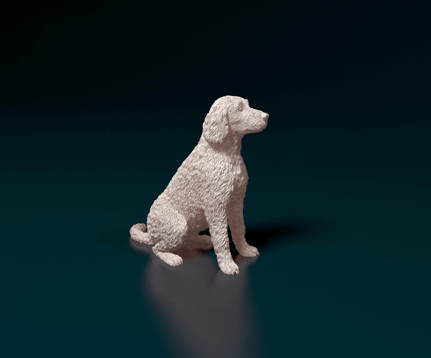 3D Printed Labradoodle dog  Figurine -