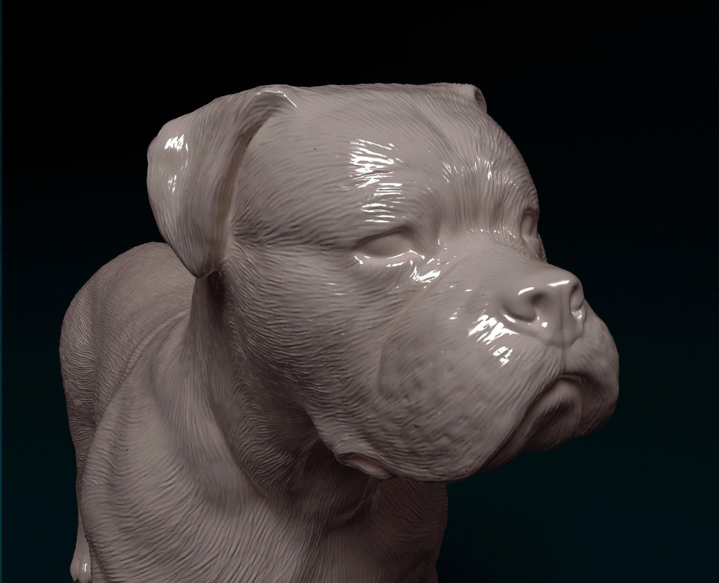 3D Printed American Bulldog  Figurine -