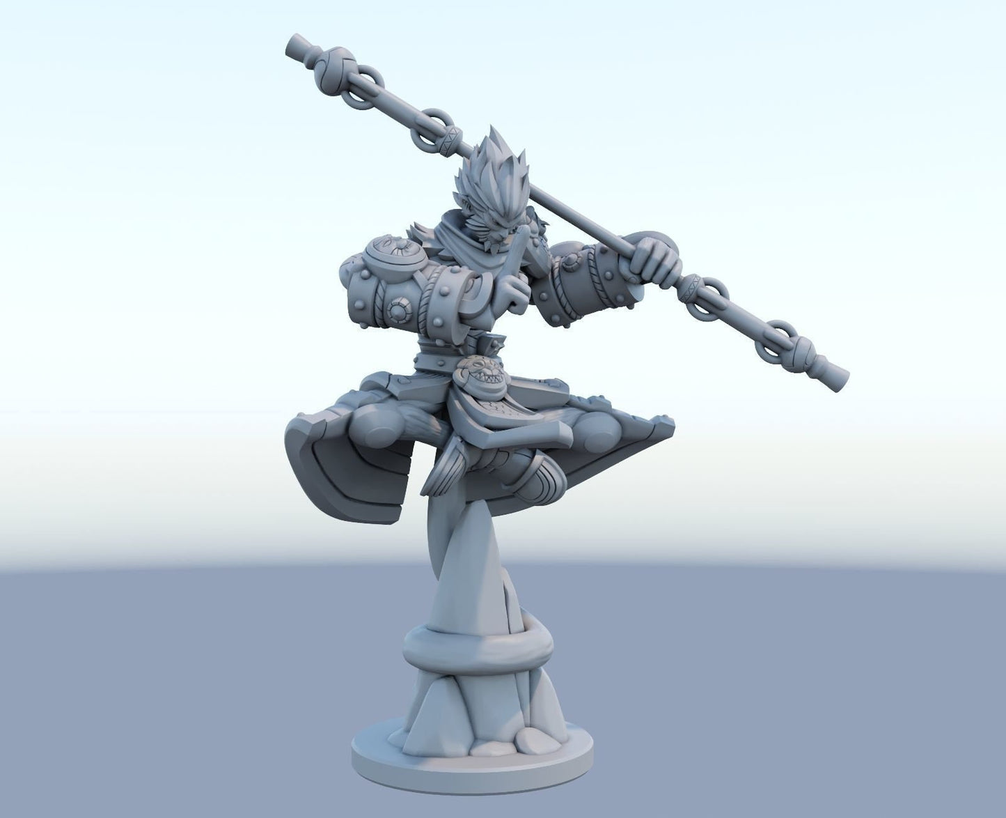 League of Legends  Wukong  Figurine -  3D Printed Collectible for Your Gaming Heaven
