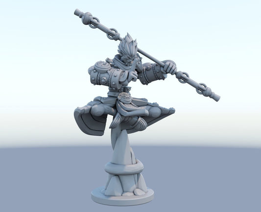 League of Legends  Wukong  Figurine -  3D Printed Collectible for Your Gaming Heaven
