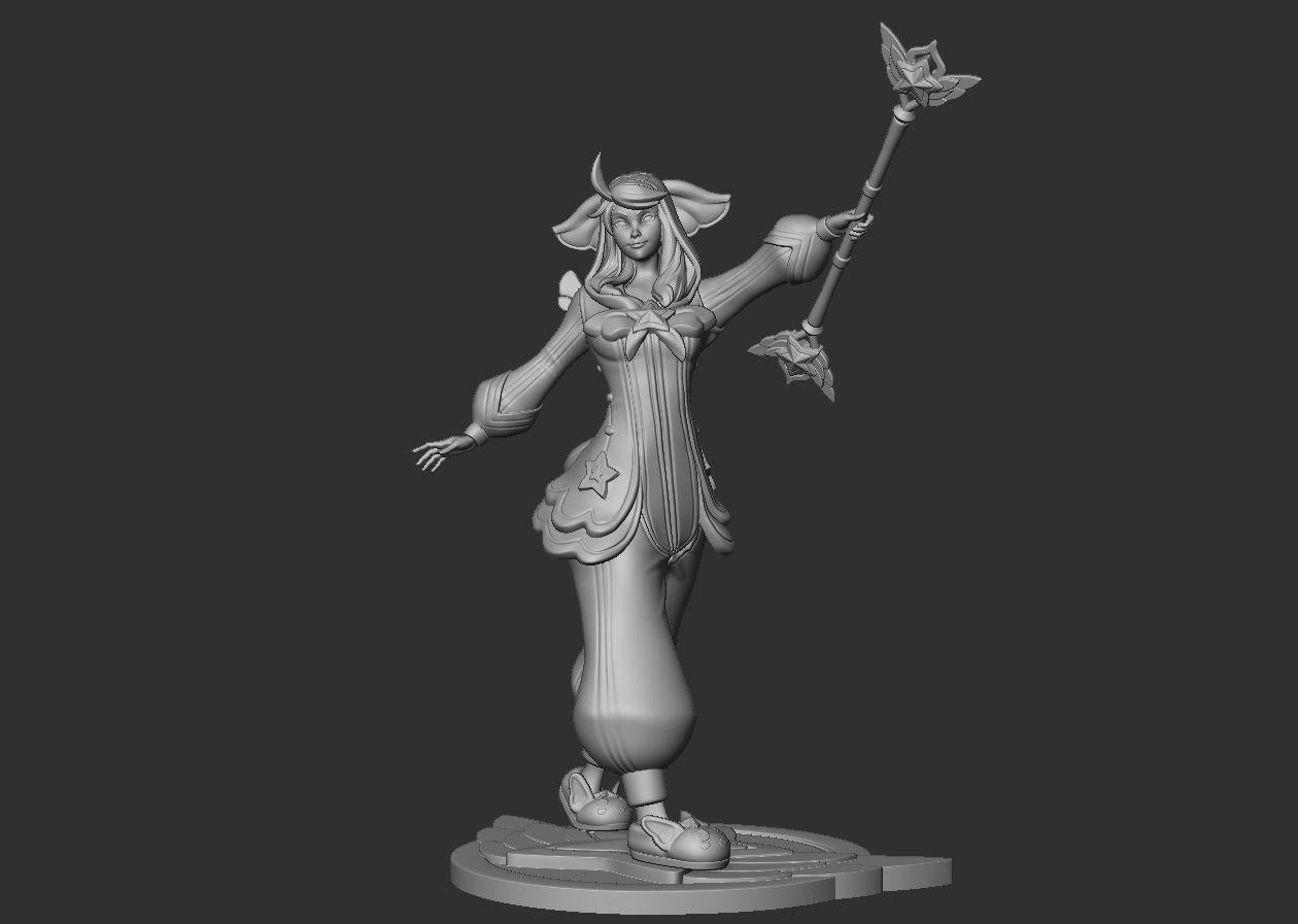 League of Legends  Pajama Star Guardian Lux Figurine -  3D Printed Collectible for Your Gaming Heaven