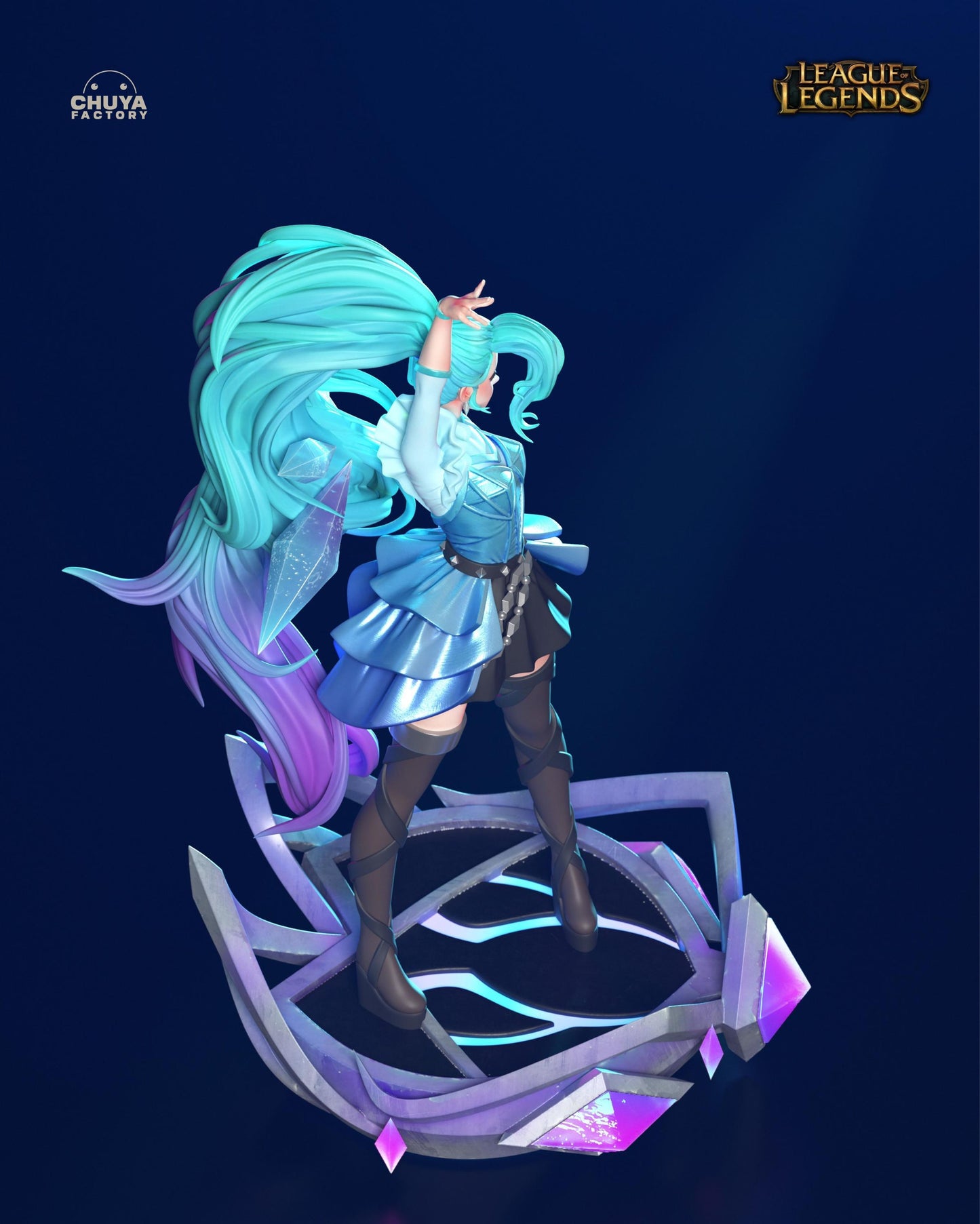 Seraphine 3D Print Fan Art | League of Legends Inspired Statue | K/DA Star Guardian Figurine | Gamer Collectible | Free Shipping