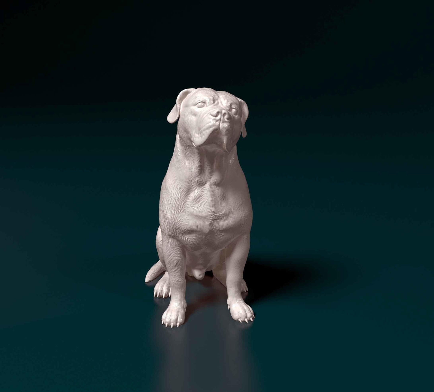 3D Printed American Bulldog   Figurine -