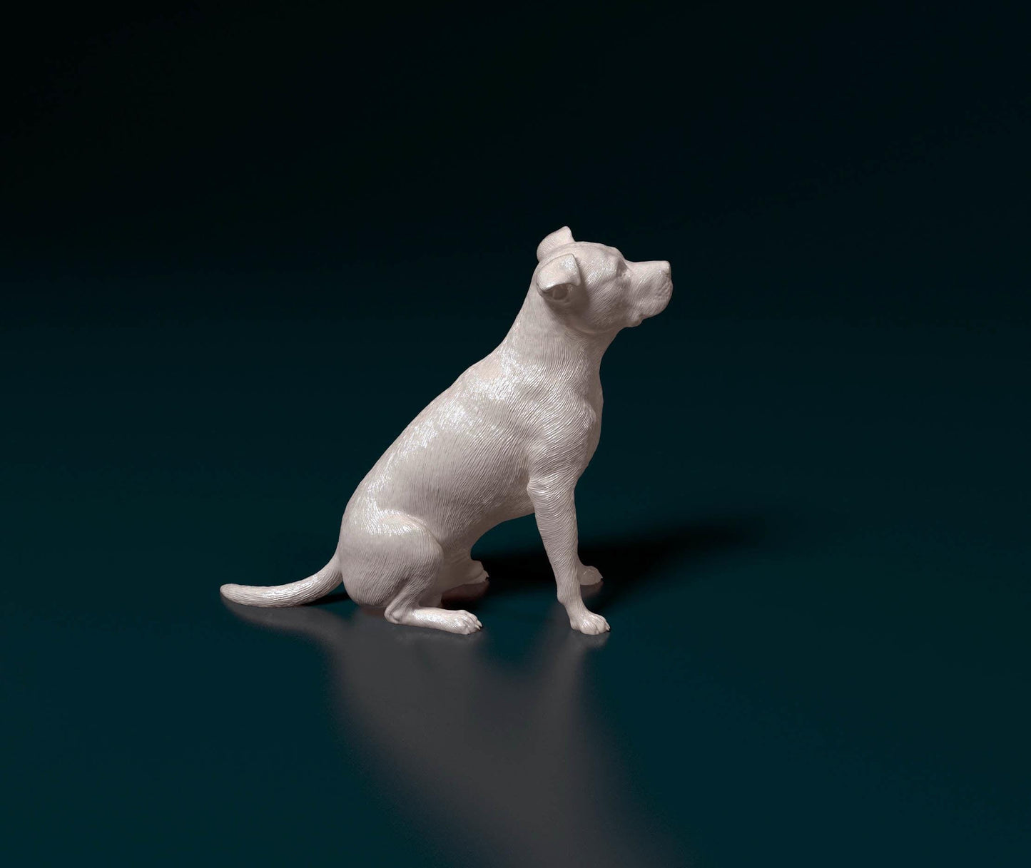 3D Printed Pitbull 06 Dog Figurine -