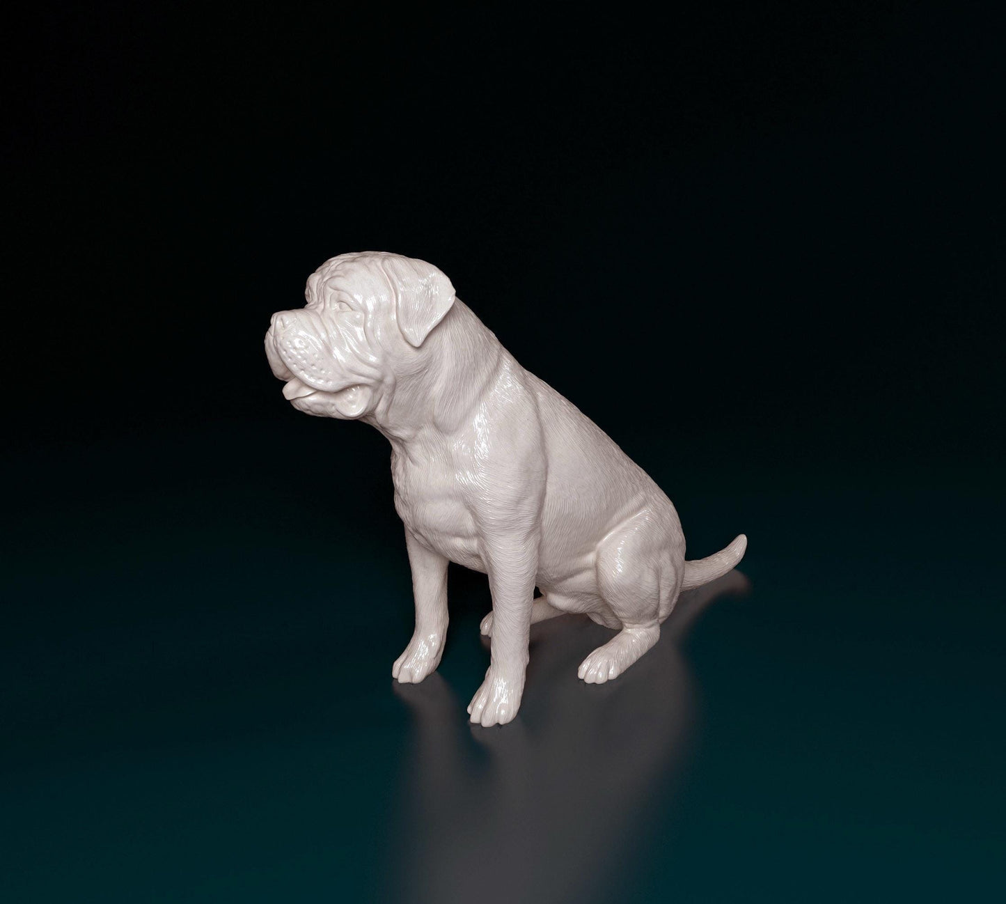 3D Printed Bullmastiff  Dog  Figurine -