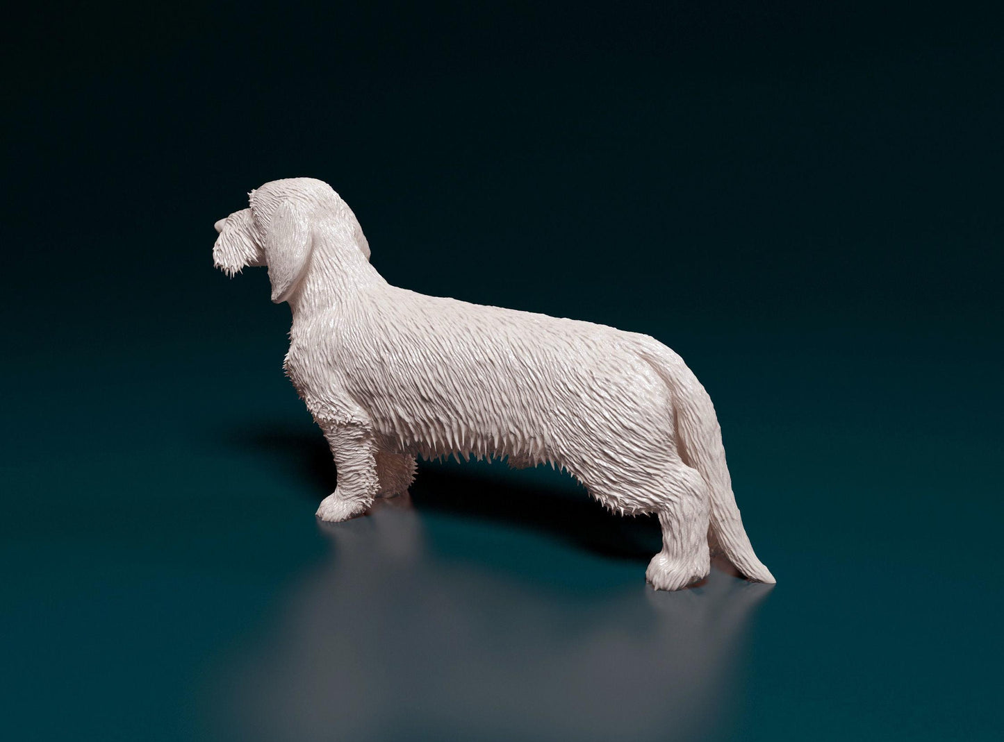 Dachshund Wire-haired Dog Figurine - 3D Printed