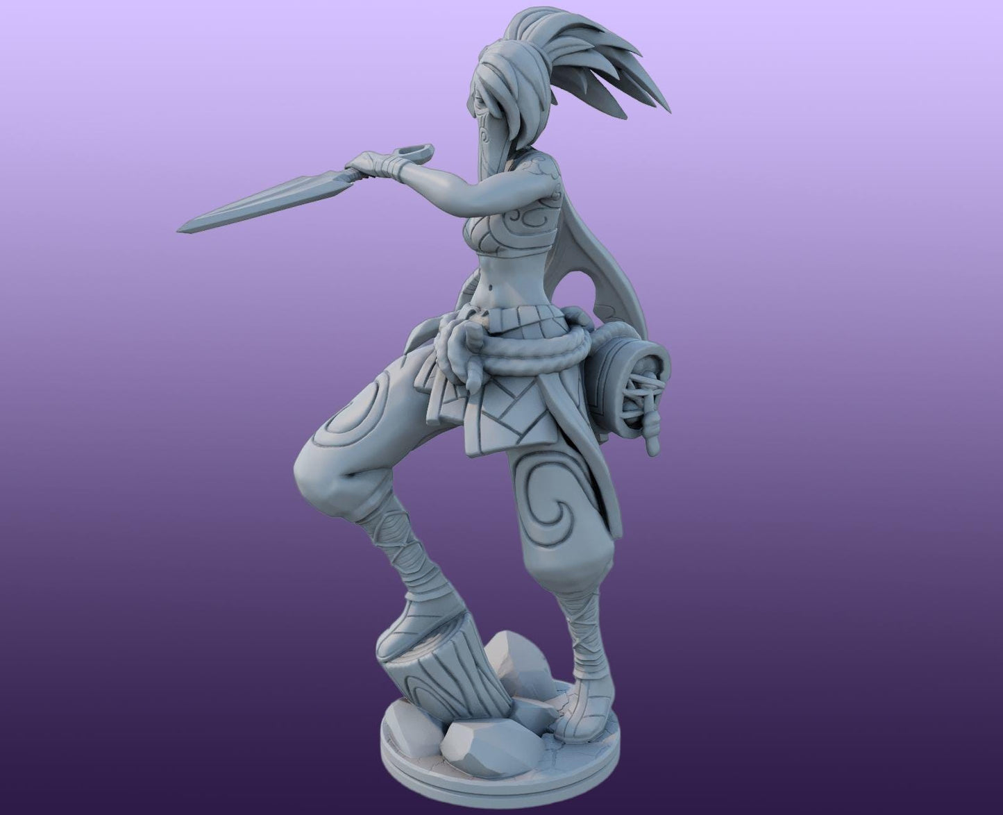League of Legends Akali Figurine -  3D Printed Collectible for Your Gaming Heaven - Lol