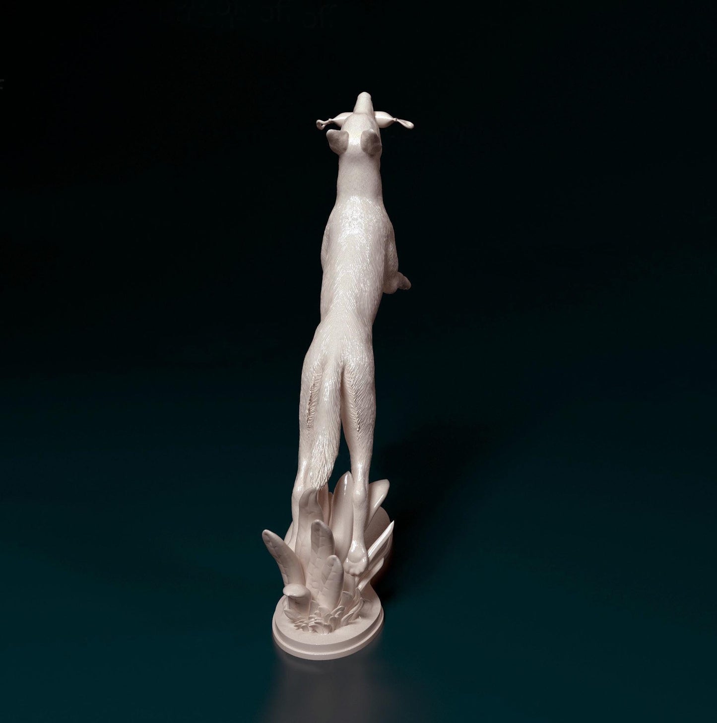 Flying Dog Figurine | 3D Printed Leaping Dog Statue | Fantasy Dog Sculpture | Unique Pet Art | Free Worldwide Shipping