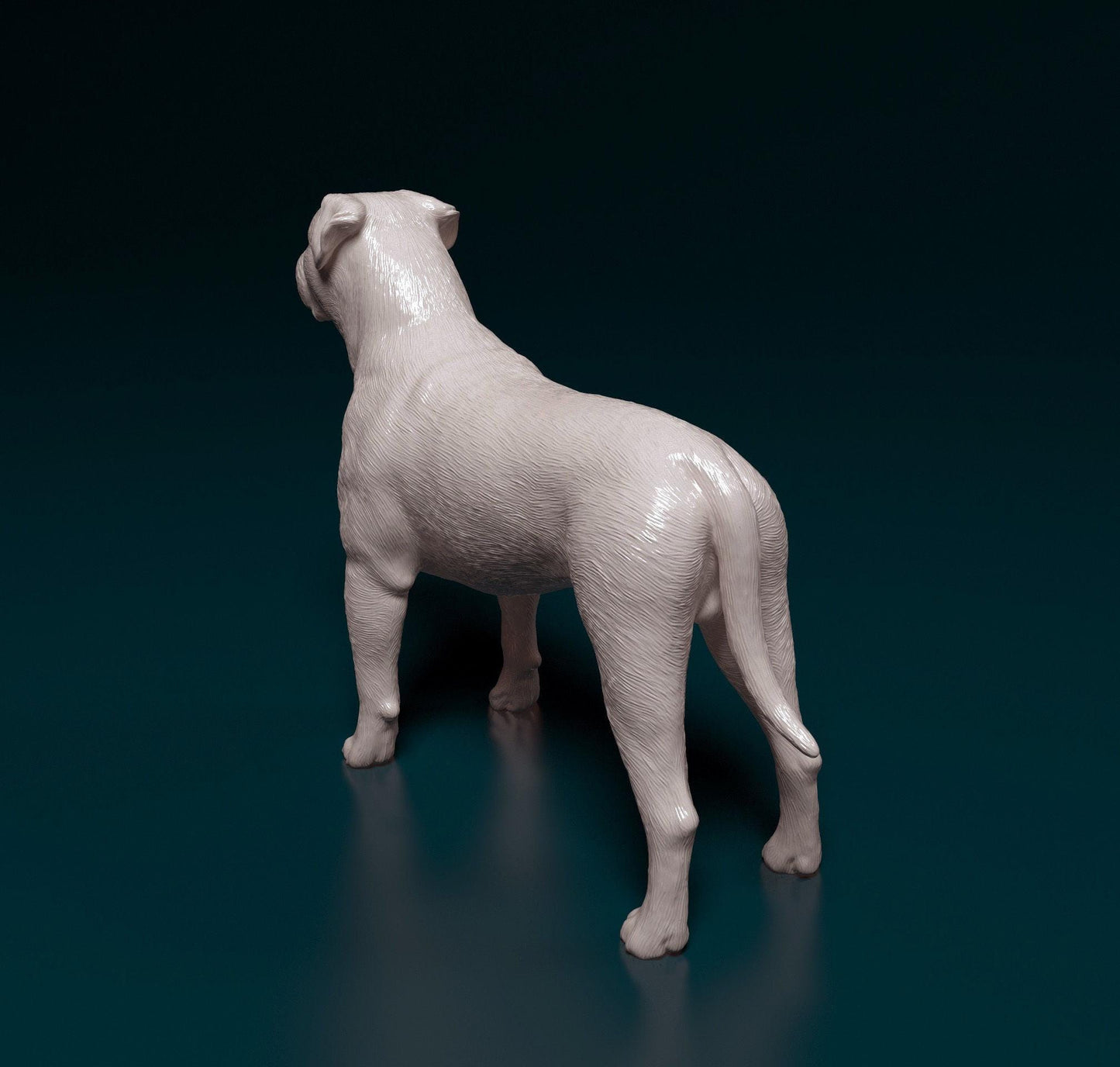 3D Printed American Bulldog  Figurine -
