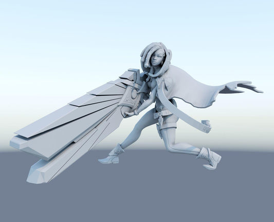 League of Legends  Senna Figurine -  3D Printed Collectible for Your Gaming Heaven