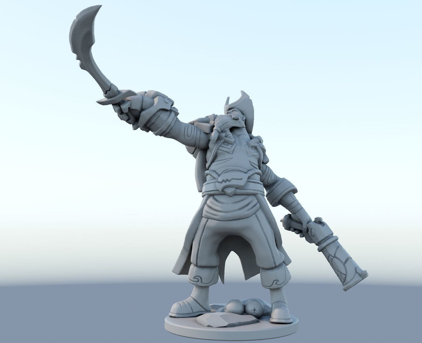 League of Legends  Gangplank Figurine -  3D Printed Collectible for Your Gaming Heaven