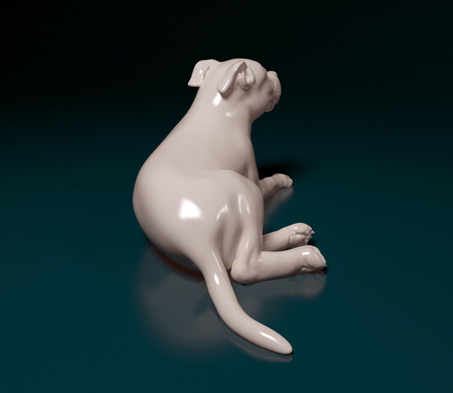 3D Printed  Pitbull Terrier Dog  Figurine -