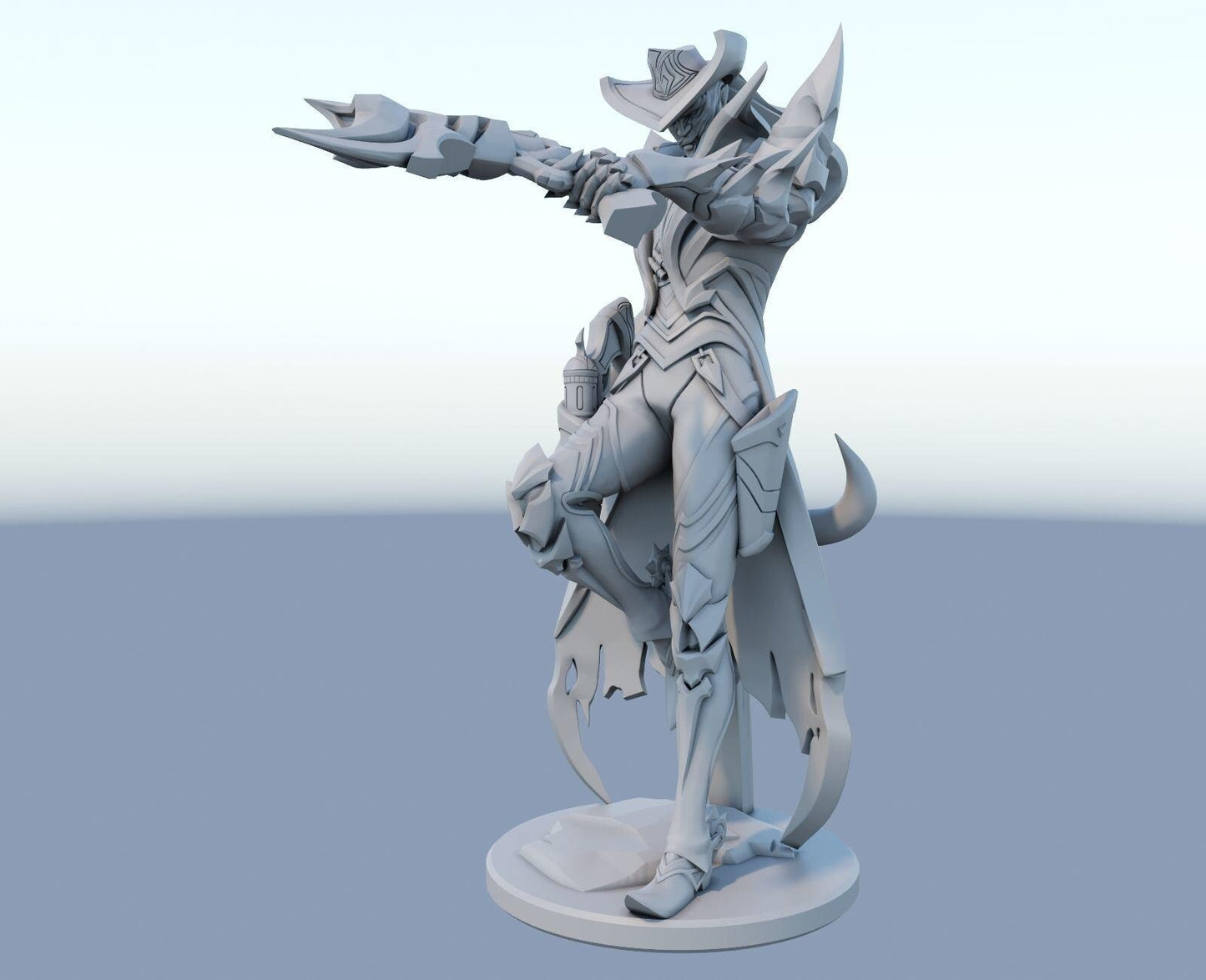 League of Legends High Noon Lucian Figurine -  3D Printed Collectible for Your Gaming Heaven