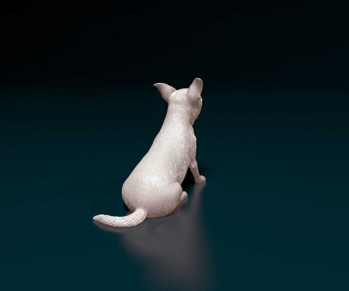 3D Printed  Chihuahua 07 Dog  Figurine -
